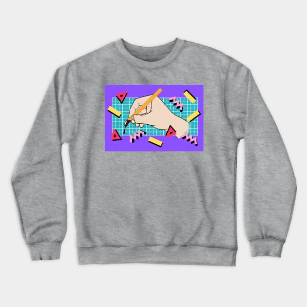 The Churro Blog Purple 90's Vibe Crewneck Sweatshirt by TheChurroBlog